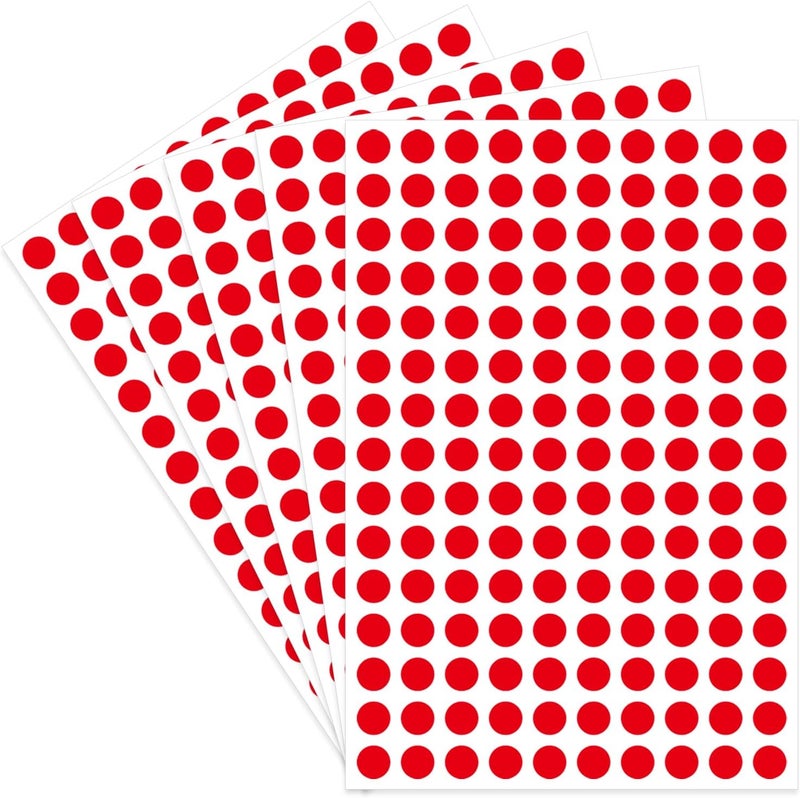 starboling Dot Stickers - 3/8 Inch Red Circle Labels, 3000pcs Self-Adhesive Writable Color Coding Round Labels for Office, Classroom, Garage Sale - Image 1